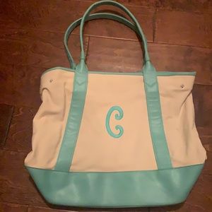 “C” monogrammed laptop/work bag (initials inc)